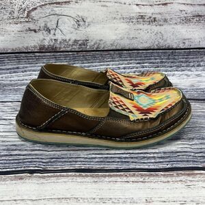 Ariat Cruiser Rainbow Brown Leather Flats Loafers, Women’s Size 9.5